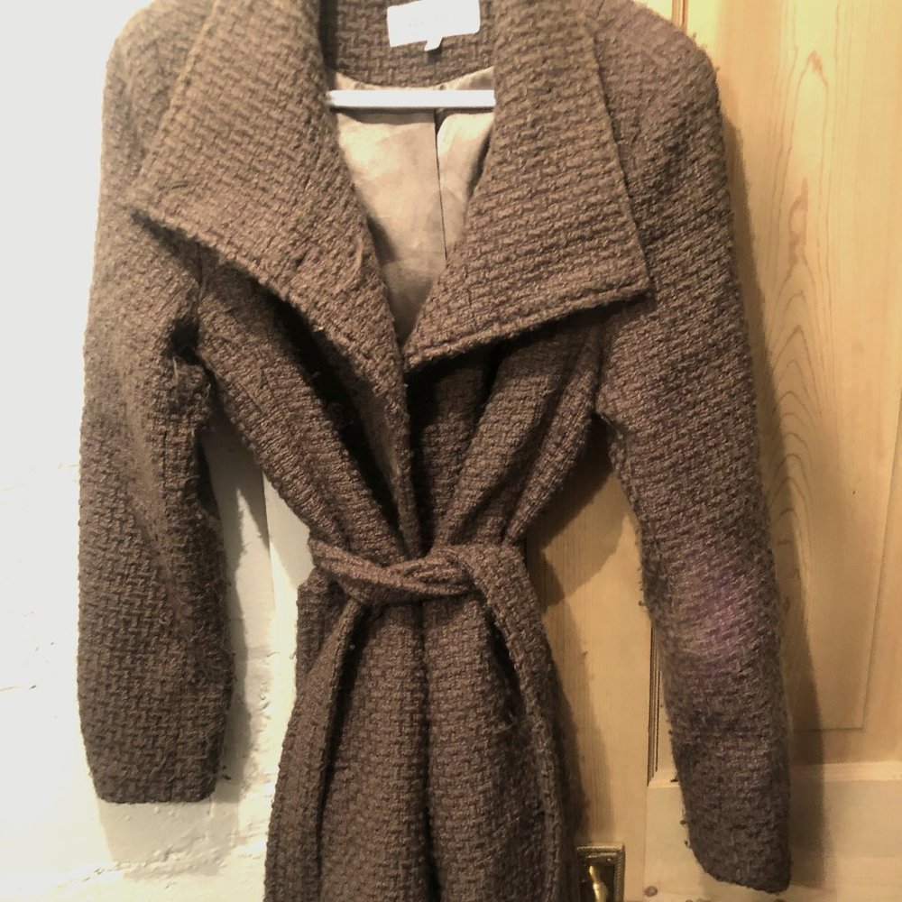 Calvin Klein Wool Pea Coat with Belt